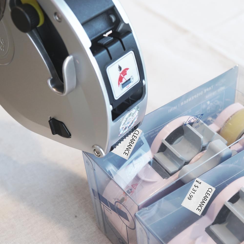 Motex MX-5500 New Version 1 Line 8 Digits Date Marking Gun – Pre-Loaded 1,000 White Sticker Labels and Pre-Loaded Inker with 1 Ink Refill - for Grocery Store, Retail Shop, Garage Sale (White)