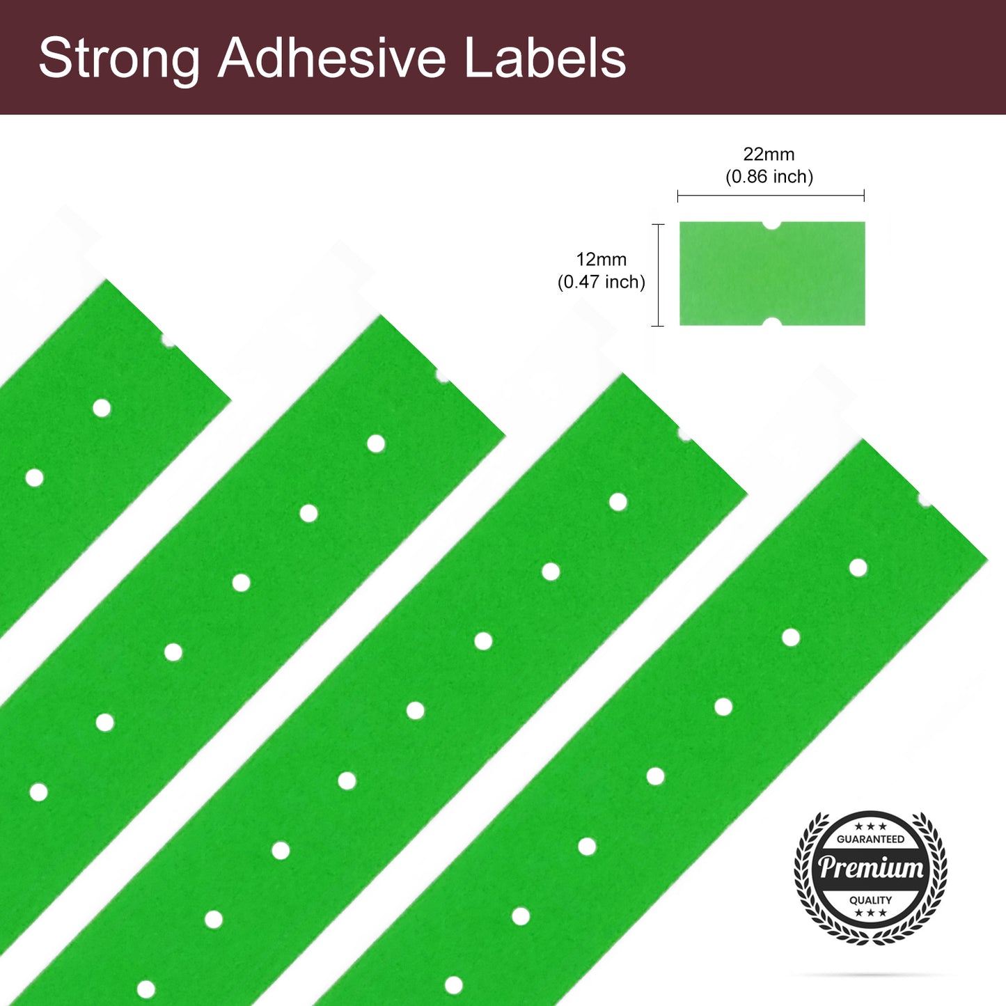 JayCo 1 Line Fluorescent Green Blank Labels - 10,000 Blank Price and Date Gun Labels