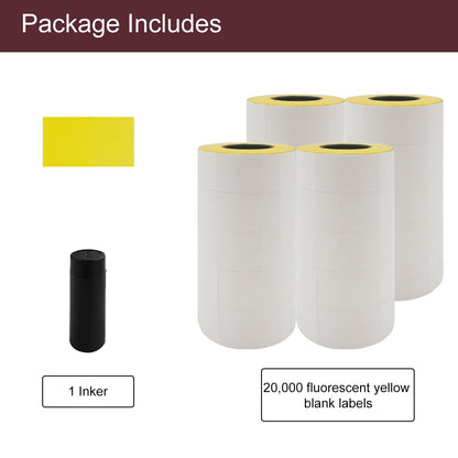 Motex 2 Line Blank Labels, Fits MX-2316NEW - 10,000 White Blank Price and Date Gun Labels