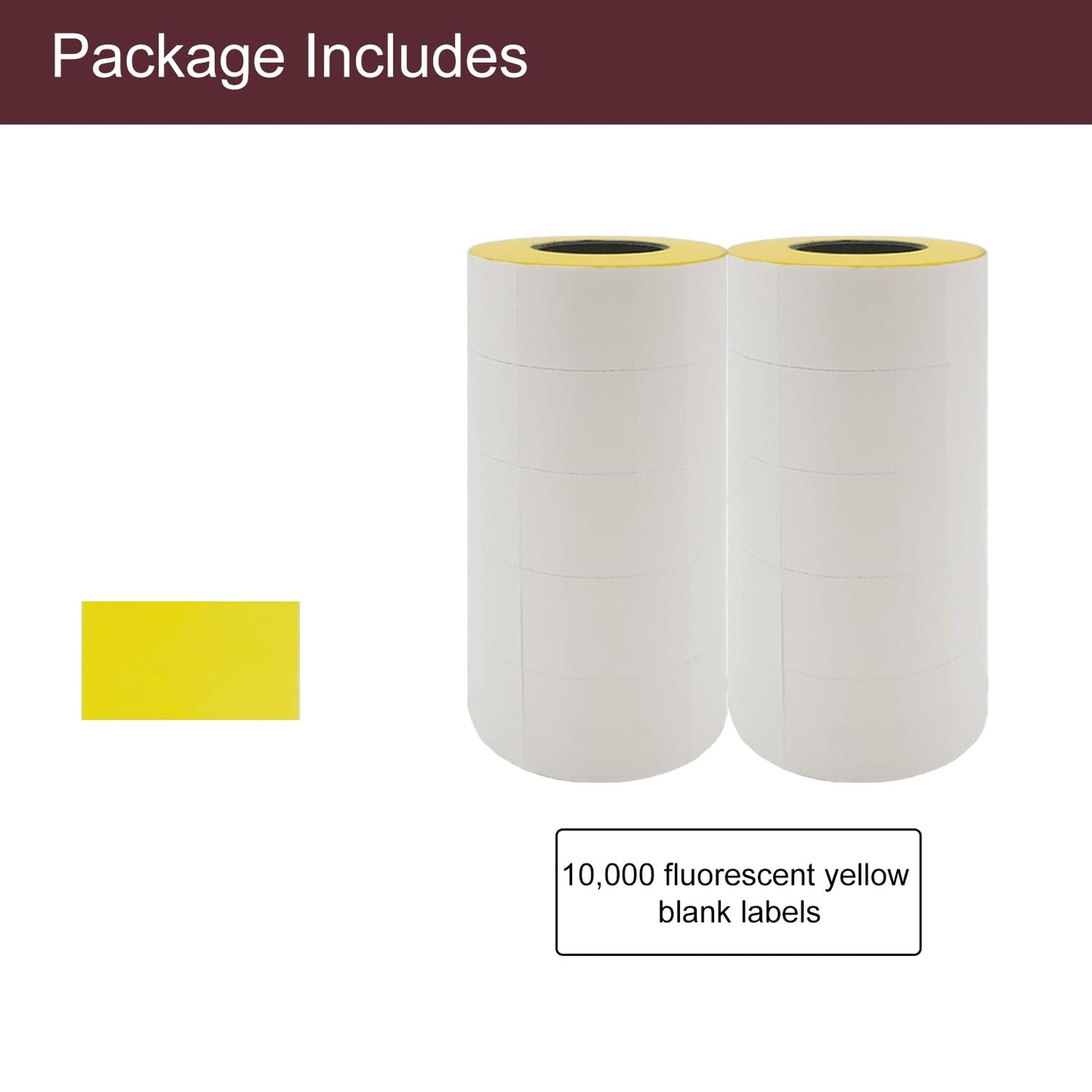 Motex 2 Line Blank Labels, Fits MX-2316NEW - 10,000 White Blank Price and Date Gun Labels