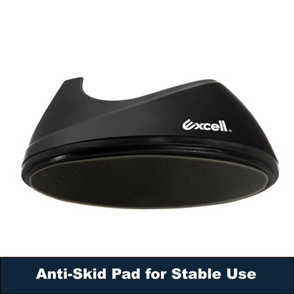 MDJ by Excell Desktop Tape Dispenser (Fits 1" + 3" Core) with Heavy-Weighted Base for One-Hand Dispensing for Office, Home, School, Masking, Heat Transfer, Sublimation, Crafts, Gift Wrapping (Chrome)