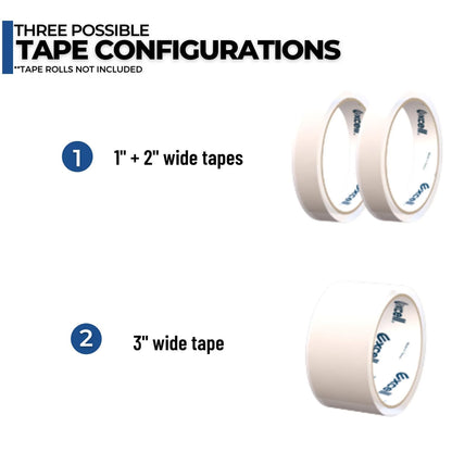 Excell Premium Steel 3 inch Core Metal Multi-Roll Desktop Tape Dispenser for Masking, Packing, Shipping, Packaging, and Painter (1-inch Wide)