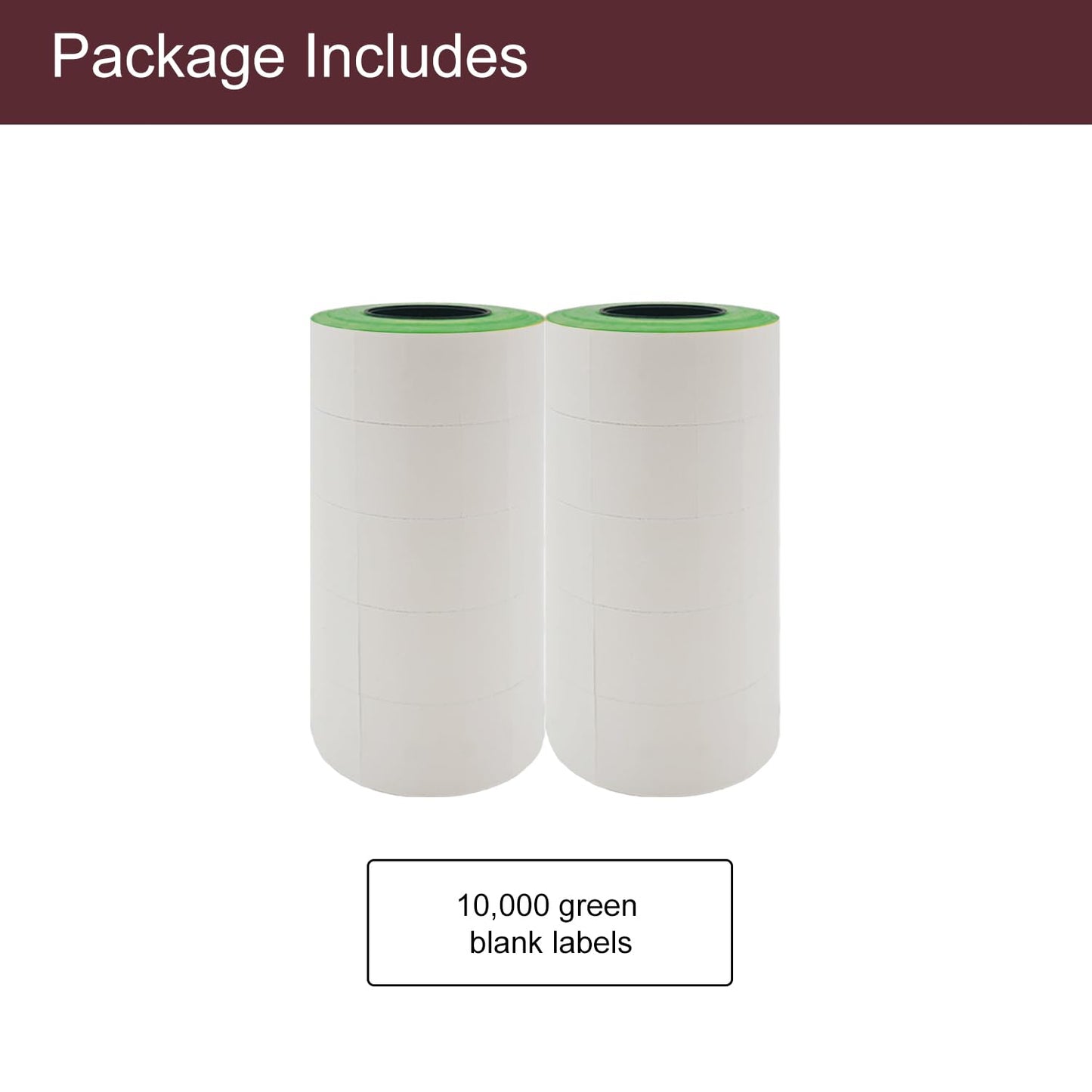 Motex 2 Line Blank Labels, Fits MX-2316NEW - 10,000 White Blank Price and Date Gun Labels