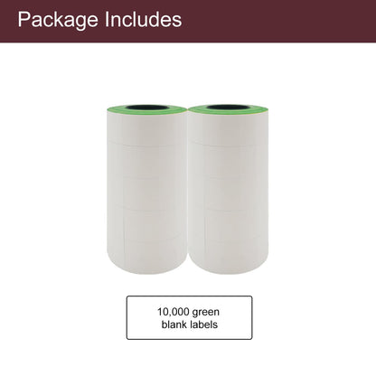 Motex 2 Line Blank Labels, Fits MX-2316NEW - 10,000 White Blank Price and Date Gun Labels