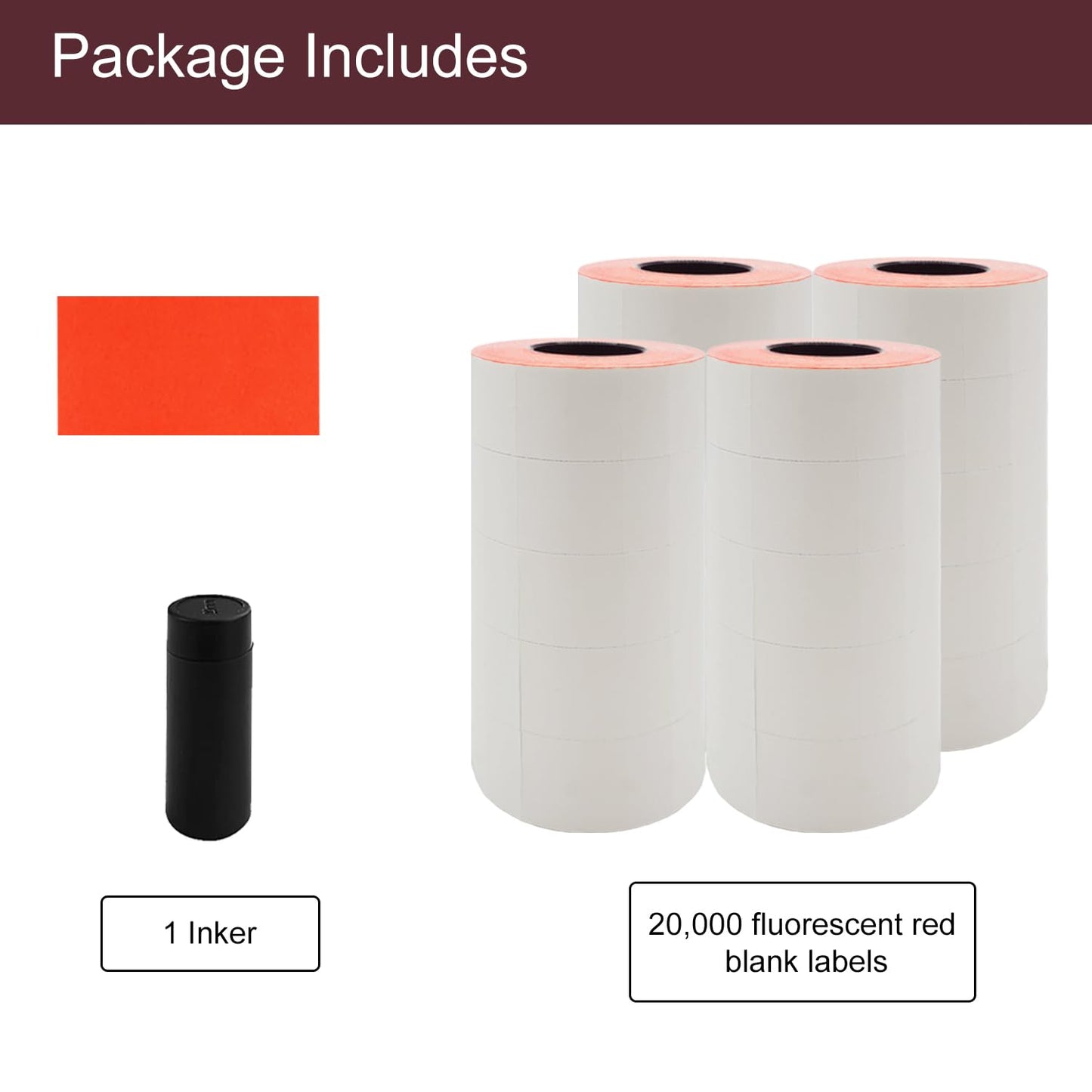 Motex 2 Line Blank Labels, Fits MX-2316NEW - 10,000 White Blank Price and Date Gun Labels