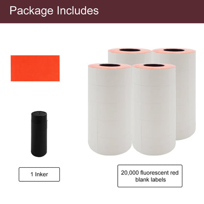 Motex 2 Line Blank Labels, Fits MX-2316NEW - 10,000 White Blank Price and Date Gun Labels