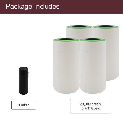 Motex 2 Line Blank Labels, Fits MX-2316NEW - 10,000 White Blank Price and Date Gun Labels