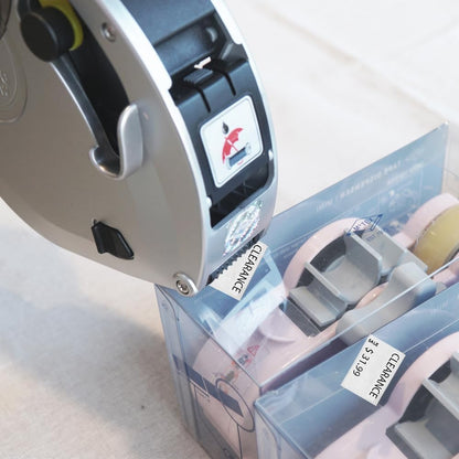 Motex MX-5500 New Version 1 Line 8 Digits Date Marking Gun – Pre-Loaded 1,000 White Sticker Labels and Pre-Loaded Inker with 1 Ink Refill - for Grocery Store, Retail Shop, Garage Sale (White)