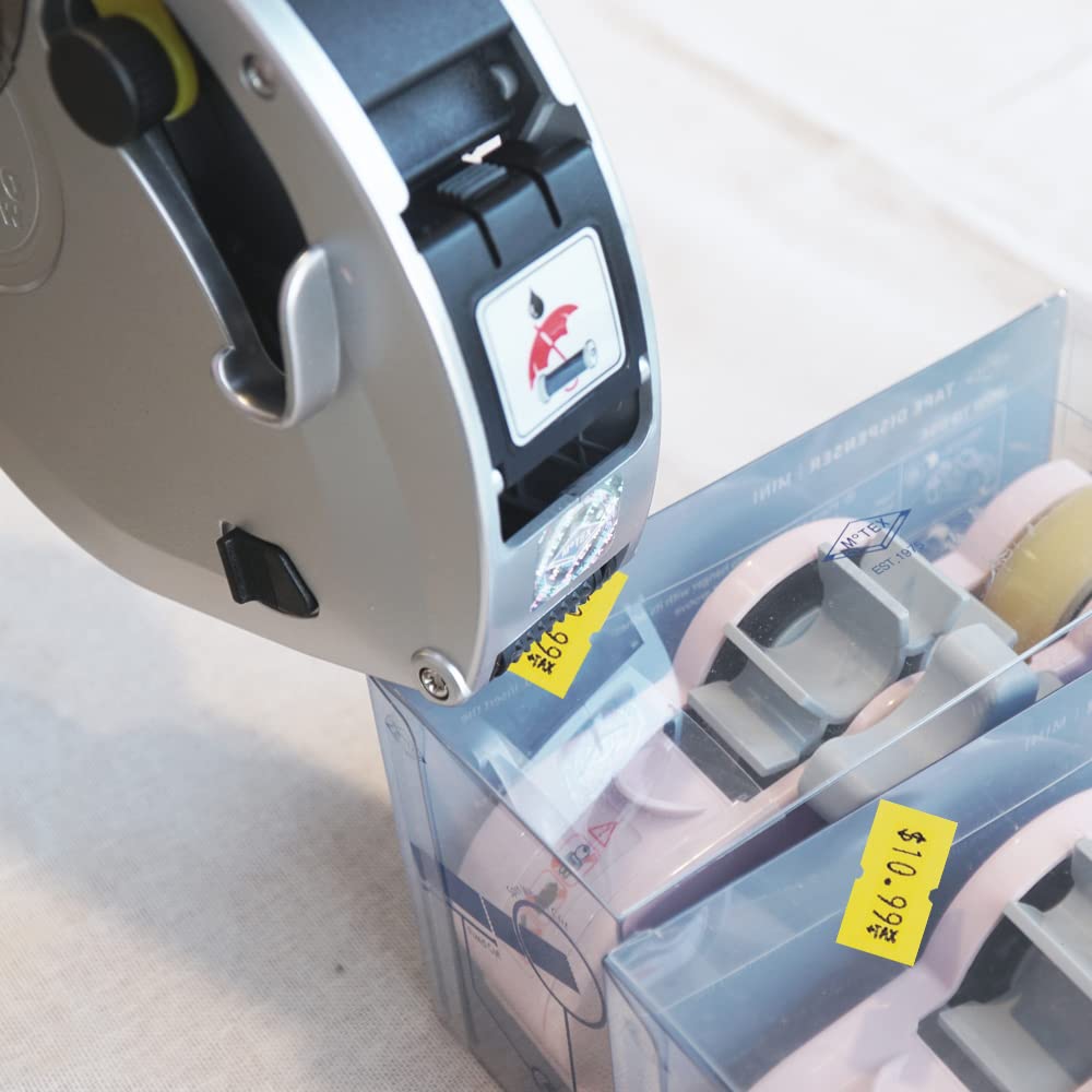 Motex 1 Line White Labels - 10,000 White Blank Price and Date Gun Labels with 1 Ink Roll, Fits MX-5500 and Perco 1 Line Price and Date Guns