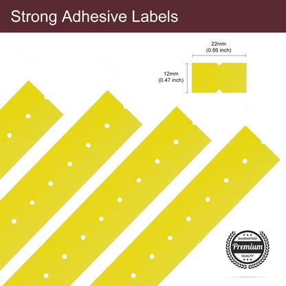 Motex 1 Line White Labels - 10,000 White Blank Price and Date Gun Labels with 1 Ink Roll, Fits MX-5500 and Perco 1 Line Price and Date Guns