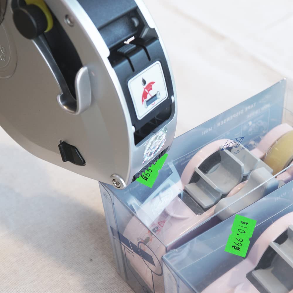 Motex 1 Line White Labels - 10,000 White Blank Price and Date Gun Labels with 1 Ink Roll, Fits MX-5500 and Perco 1 Line Price and Date Guns