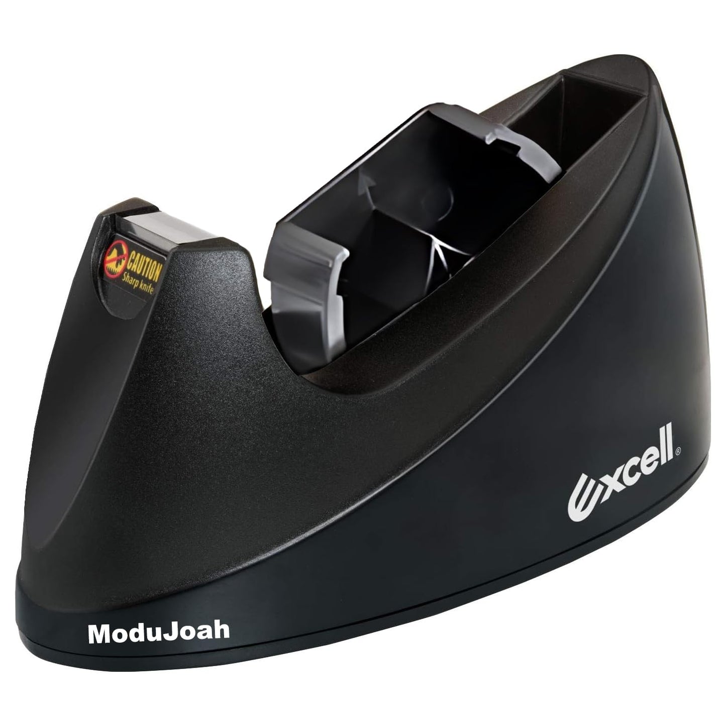 MDJ by Excell Desktop Tape Dispenser (Fits 1" + 3" Core) with Heavy-Weighted Base for One-Hand Dispensing for Office, Home, School, Masking, Heat Transfer, Sublimation, Crafts, Gift Wrapping (Chrome)