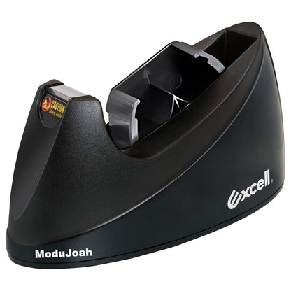 MDJ by Excell Desktop Tape Dispenser (Fits 1" + 3" Core) with Heavy-Weighted Base for One-Hand Dispensing for Office, Home, School, Masking, Heat Transfer, Sublimation, Crafts, Gift Wrapping (Chrome)