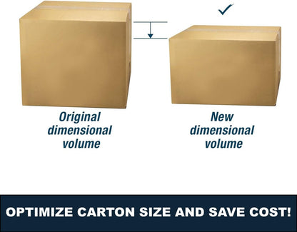 MDJ by Excell Box Resizer with Safety Blade Cover & Scoring Wheel, Reduce Carton Size, Customize Shipping Box - Box scorer Tool Cardboard Box reducer for E-commerce Business, Warehouse Packaging