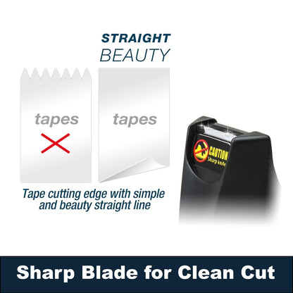 MDJ by Excell Desktop Tape Dispenser (Fits 1" + 3" Core) with Heavy-Weighted Base for One-Hand Dispensing for Office, Home, School, Masking, Heat Transfer, Sublimation, Crafts, Gift Wrapping (Chrome)