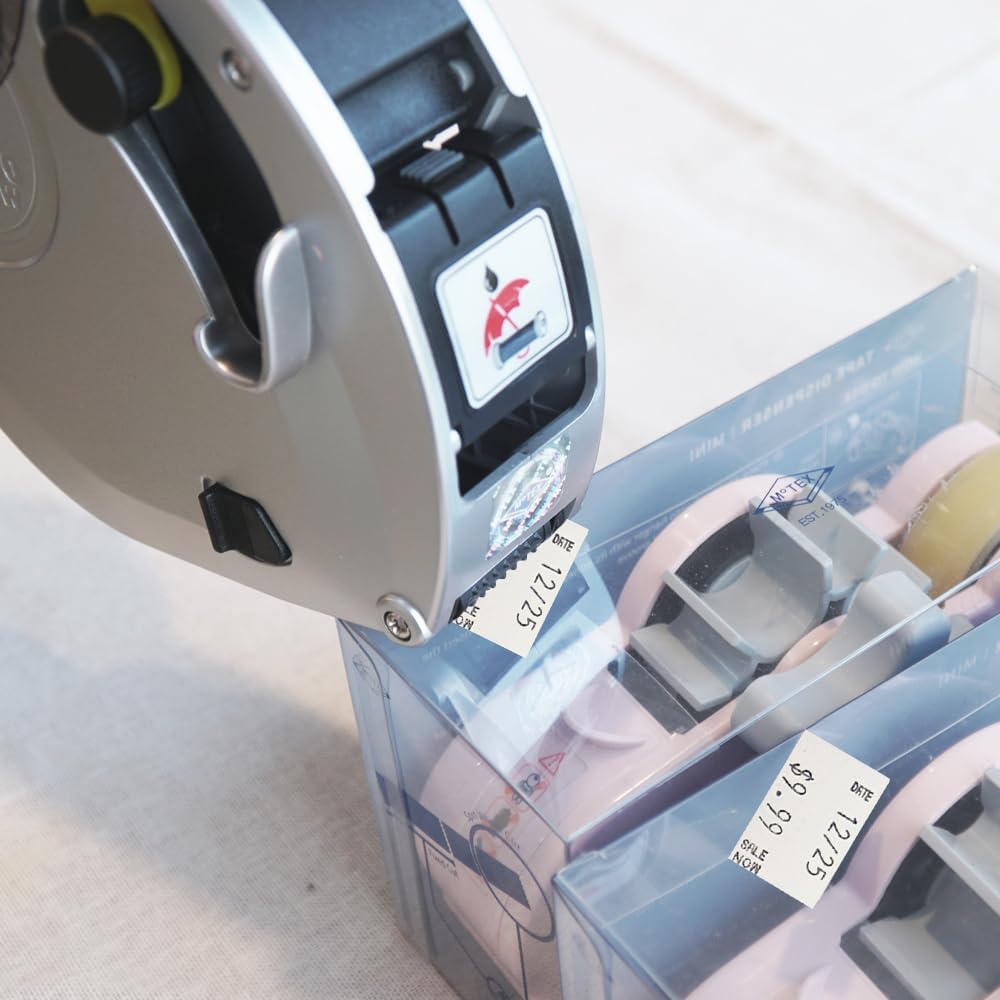 Motex MX-2316NEW 2 Line 20 Digits Date Marking Gun – 10 Digits Per line, Pre-Loaded 1,000 White Sticker Labels and Pre-Loaded Inker with 1 Ink Refill