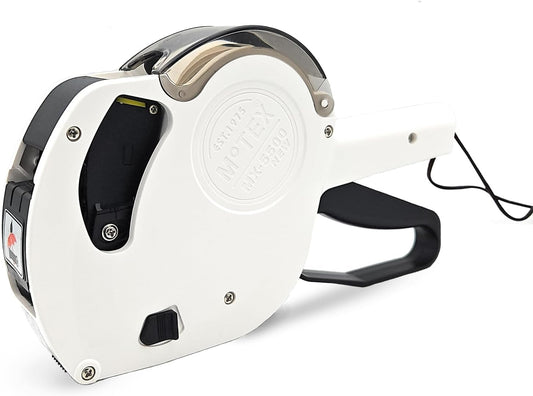 Motex MX-5500NEW 1 Line 8 Digits Date Marking Gun – Pre-Loaded 1,000 White Sticker Labels and Pre-Loaded Inker with 1 Ink Refill