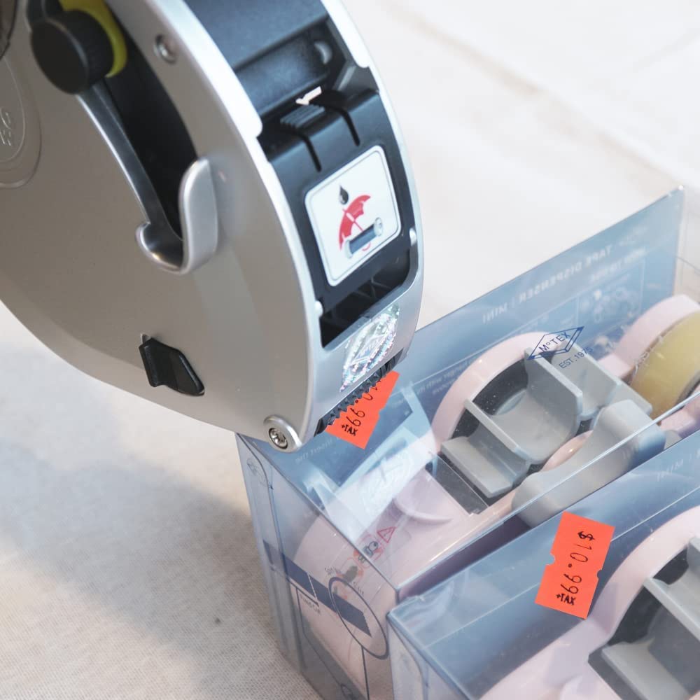 Motex 1 Line White Labels - 10,000 White Blank Price and Date Gun Labels with 1 Ink Roll, Fits MX-5500 and Perco 1 Line Price and Date Guns