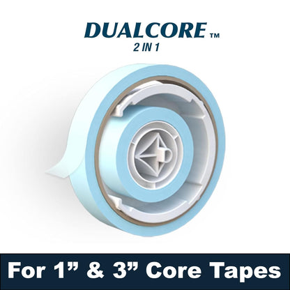 MDJ by Excell Desktop Tape Dispenser (Fits 1" + 3" Core) with Heavy-Weighted Base for One-Hand Dispensing for Office, Home, School, Masking, Heat Transfer, Sublimation, Crafts, Gift Wrapping (Chrome)