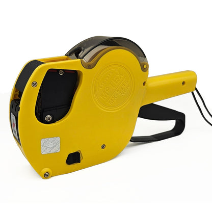 Motex MX-5500 New Version 1 Line 8 Digits Date Marking Gun – Pre-Loaded 1,000 White Sticker Labels and Pre-Loaded Inker with 1 Ink Refill - for Grocery Store, Retail Shop, Garage Sale (White)