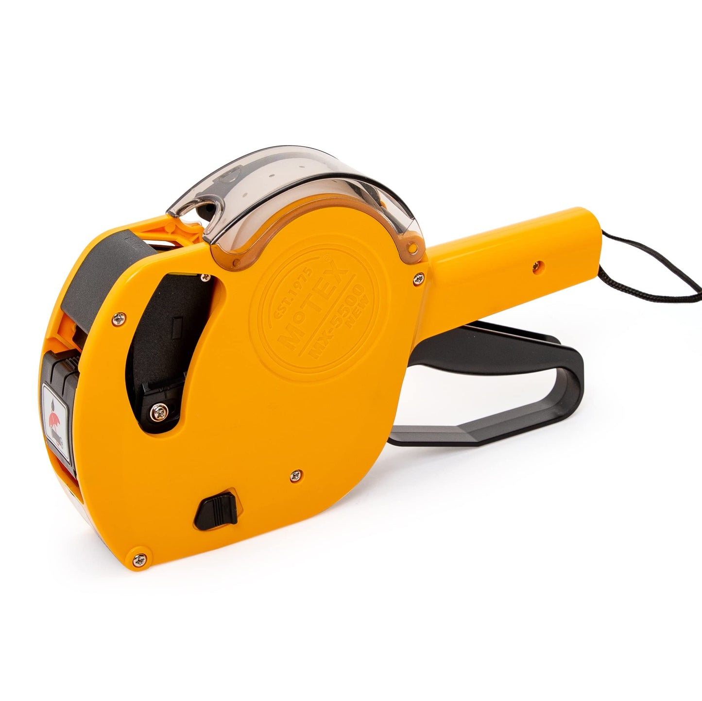 Motex MX-5500 New Version 1 Line 8 Digits Date Marking Gun – Pre-Loaded 1,000 White Sticker Labels and Pre-Loaded Inker with 1 Ink Refill - for Grocery Store, Retail Shop, Garage Sale (White)