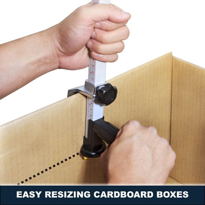 MDJ by Excell Box Resizer with Safety Blade Cover & Scoring Wheel, Reduce Carton Size, Customize Shipping Box - Box scorer Tool Cardboard Box reducer for E-commerce Business, Warehouse Packaging