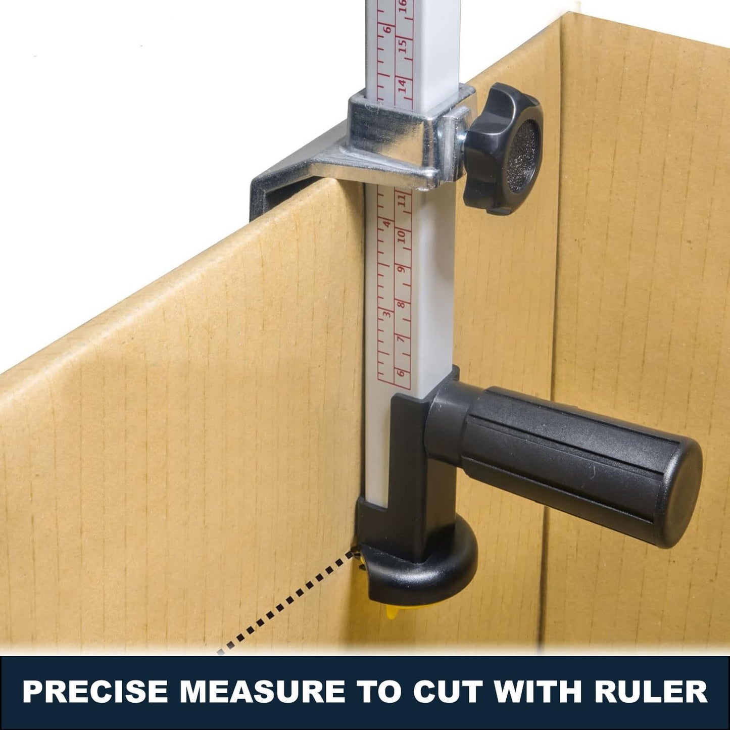 MDJ by Excell Box Resizer with Safety Blade Cover & Scoring Wheel, Reduce Carton Size, Customize Shipping Box - Box scorer Tool Cardboard Box reducer for E-commerce Business, Warehouse Packaging