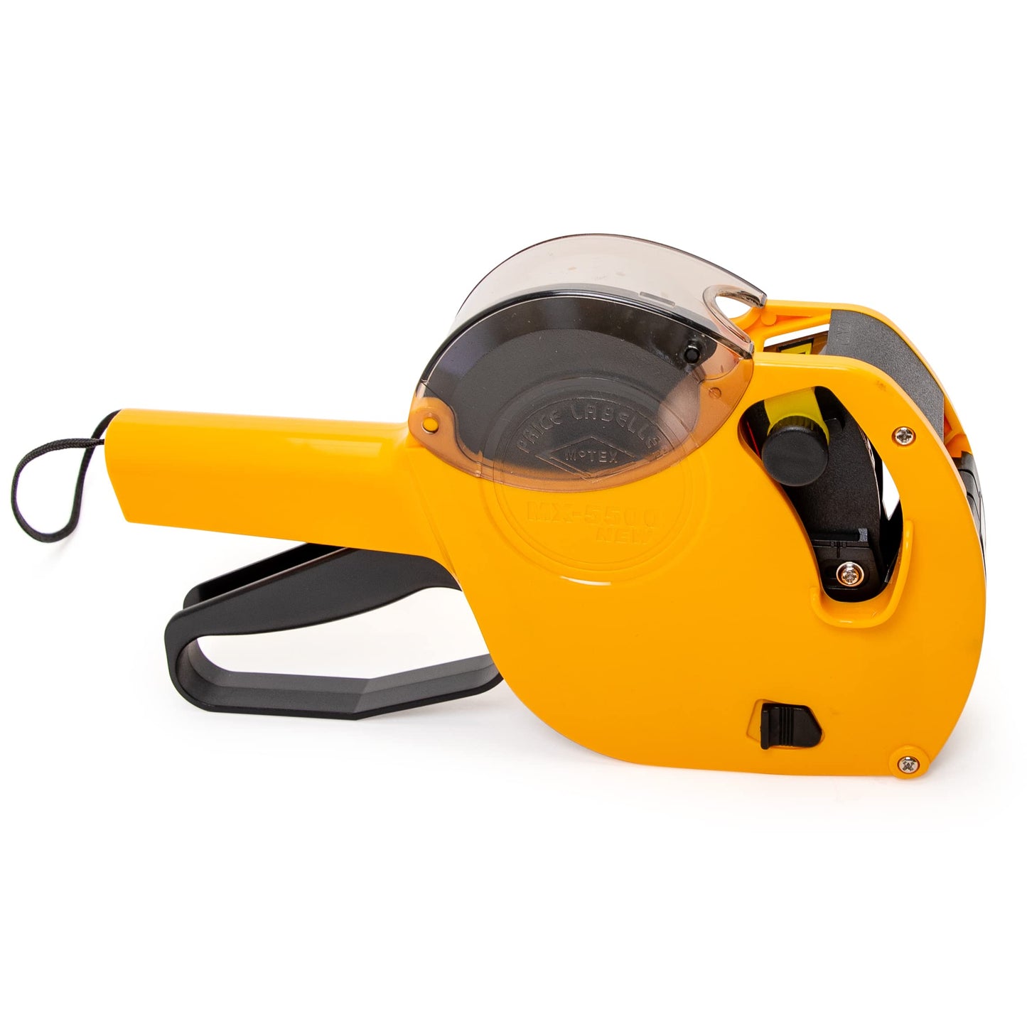 Motex MX-5500 New Version 1 Line 8 Digits Date Marking Gun – Pre-Loaded 1,000 White Sticker Labels and Pre-Loaded Inker with 1 Ink Refill - for Grocery Store, Retail Shop, Garage Sale (White)