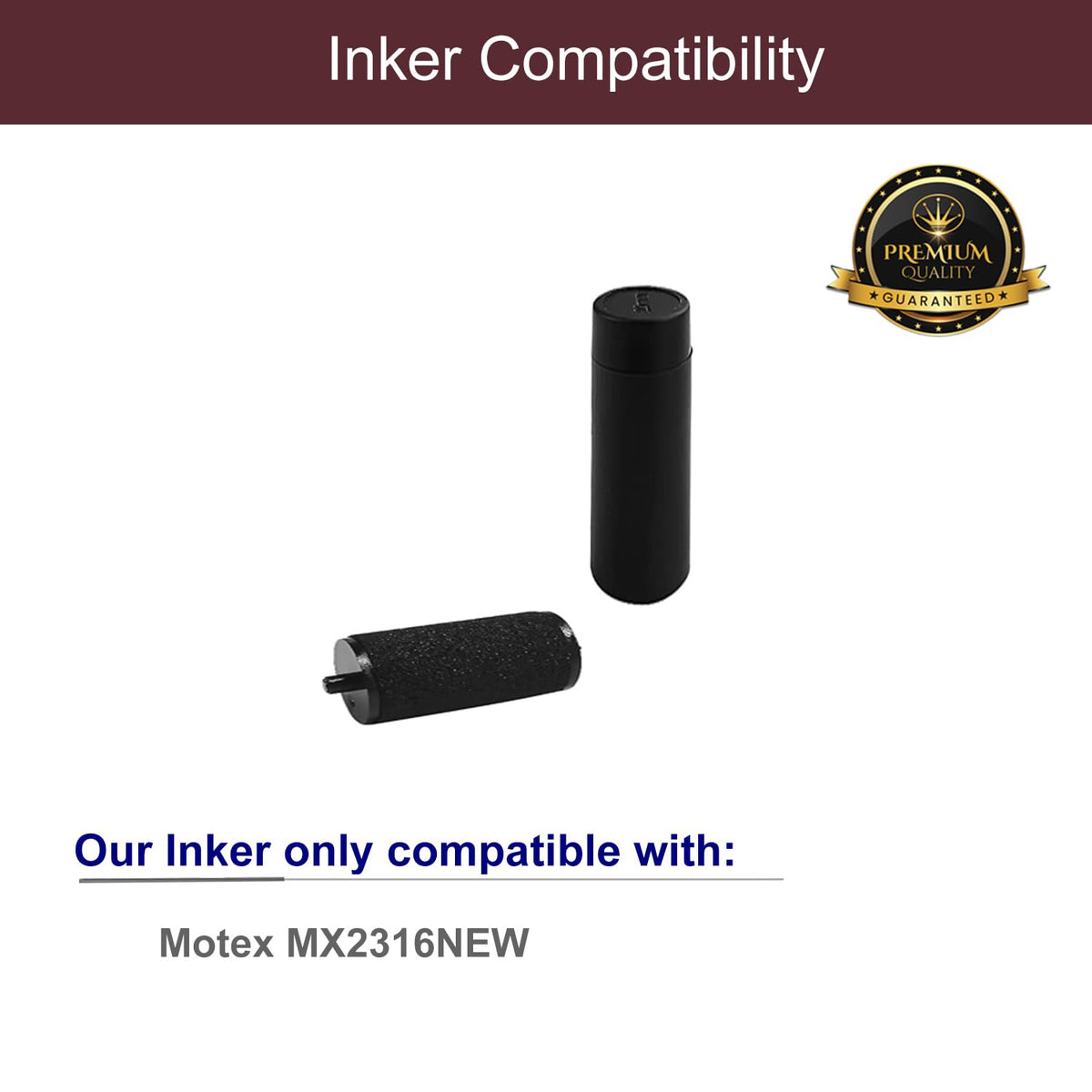 Motex Inkers Ink Rollers, Fits Motex MX-2316 2 Line Price Gun (5 Rolls)