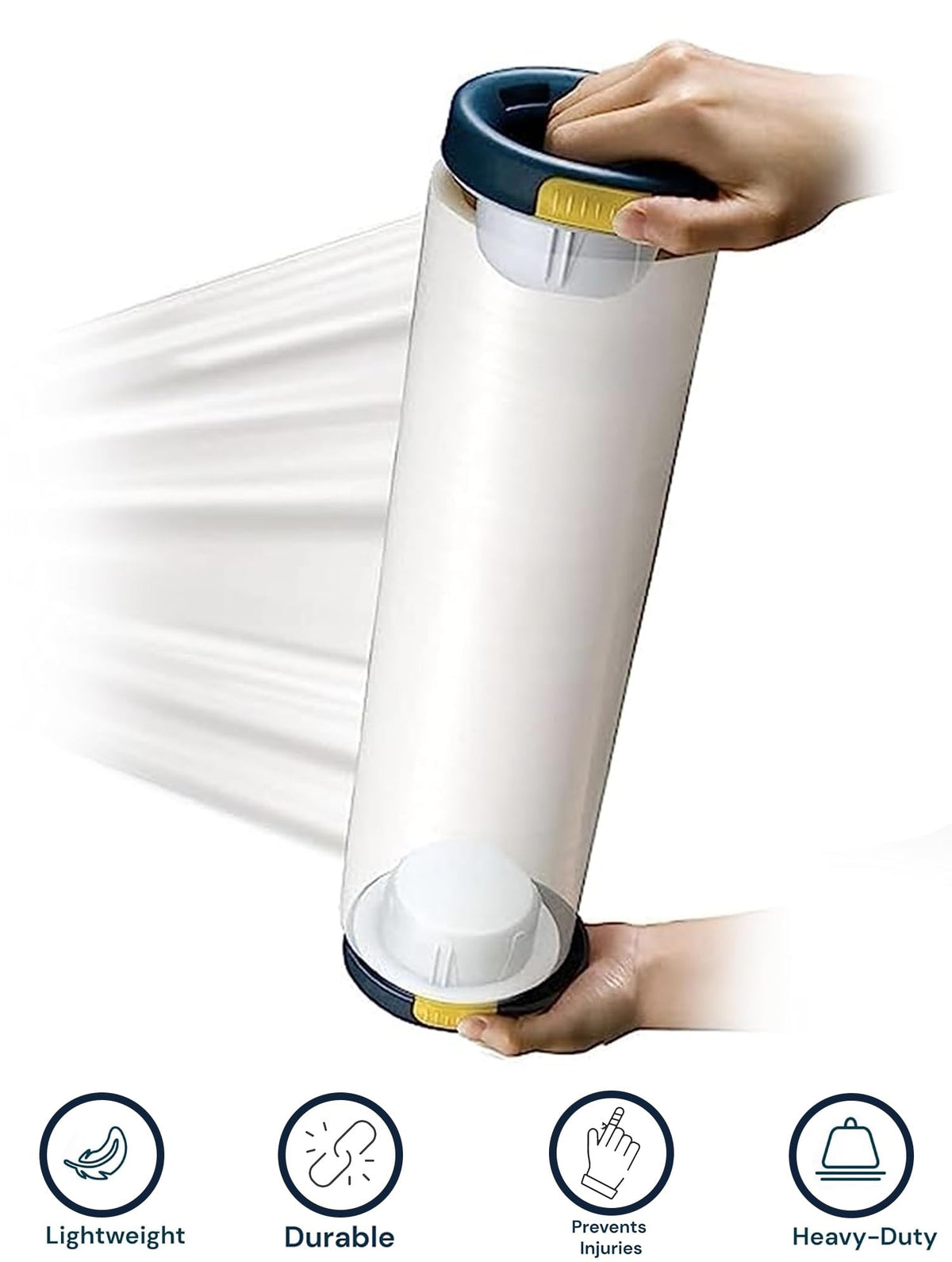 Excell Stretch Wrap Film Dispenser with a Brake, Hand Saver for Easy Pallet Packaging, Wrap Handle for Shrink Film Packing, Moving, E-Commerce, Factory & Warehouse, Fits Any 3" Core Film